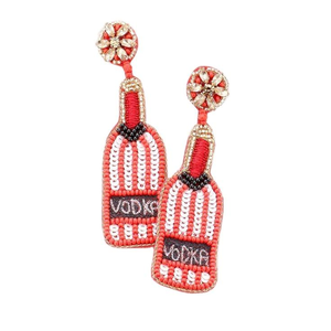 Pendientes de bordado coloridos hechos a mano de la India, bordado de cuentas de moda para mujeres y niñas, manualidades de punto de cruz - Product Image 2