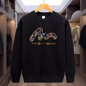 Sweat-shirt à capuche décontracté pour homme doublé en polaire, col rond, chaud, polyvalent, automne-hiver, streetwear tendance, polyester - Product Image 4