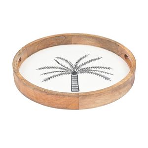 Bandeja Decorativa de Madera de Mango con Diseño Artesanal y Estampado Esmaltado, Bandeja para Servir de Madera con Impresión Esmaltada a un Precio Muy Bajo - Product Image 3