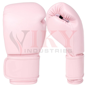 Nouveauté – Gants de boxe ergonomiques roses 12 oz avec logo personnalisé, vente en gros, fabrication OEM/ODM, sangle de poignet, durables - Product Image 2