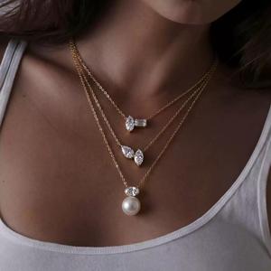 Collier Pendentif Classique en Moissanite Plaqué Argent Coupe Marquise, Unisexe, Solitaire, Motif Végétal, Breloque Tendance, Style Fiançailles - Product Image 4