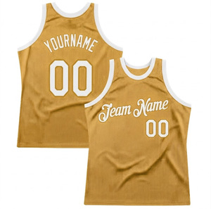 Custom Logo Basketball Jersey Men Sublimation Mesh Tank Top Breathable Teamwear Uniform Yellow and <b>White</b> Training Wear Men's <b>Tee</b> - Product Image 5