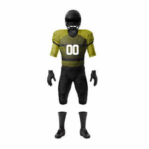 Nouvelle conception, meilleure qualité, ensembles d'uniformes de football américain, tailles plus grandes, antibactériens, respirants, logo et design personnalisables, OEM - Product Image 2