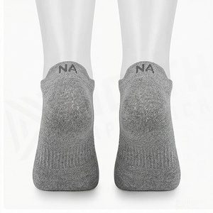 North Approach Ankle <b>Socks</b> Solid Gray Breathable Knitted for Adults Summer Casual Daily Wear - Product Image 2