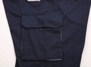 Blue Hi Visibility Reflective Polyester <b>Work</b> <b>Overalls</b> with Red Straps and Pockets CE Certified <b>for</b> <b>Men</b> - Product Image 5