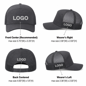 Gorra Trucker Negra de 6 Paneles con Malla Trasera, Ajustable, Estilo Casual para Hombre, Uso en Primavera y Verano - Product Image 4