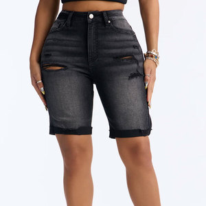 Shorts de Mezclilla para Mujer, de Alta Calidad, Casuales, de Cintura Alta, Ecológicos, de Secado Rápido, Azules, Rectos, Estilo Verano Y2K, con Bolsillos, Tipo Cargo - Product Image 2