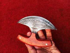 Tomahawk en acier Damas forgé à la main avec manche en bois pour la survie, qualité DIY - Product Image 3