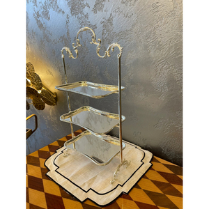 Metal Customizable Size Eco-Friendly Elegant Design <b>3</b> <b>Tier</b> <b>Cake</b> <b>Stands</b> Tools for Hotel Restaurant Birthday Celebrations <b>Cakes</b> - Product Image 5