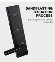 Système de Serrure Intelligente de Haute Qualité pour Porte en Bois d'Hôtel avec Poignée de Sécurité et Carte IC Noire