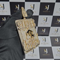 Pendentif photo personnalisé Hip Hop en Moissanite, en argent sterling 925 plaqué or et rhodium, avec image souvenir, unisexe, pour fête