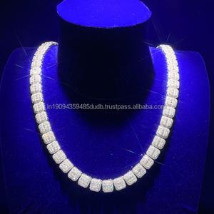 Collier élégant en argent sterling 925 avec diamants de laboratoire sertis à griffes et style de bijoux de luxe - Product Image 3
