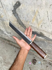 Cuchillo Vikingo Seax de Acero al Carbono Forjado a Mano, Hoja de 11 Pulgadas, Madera de Nogal, Empuñadura de Latón, Ambidiestro, Supervivencia al Aire Libre, Caza - Product Image 3