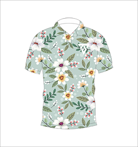 เสื้อโปโลพิมพ์ลายดอกไม้สีเขียวมิ้นต์สำหรับผู้ชายเสื้อยืดแขนสั้นแฟชั่นฤดูร้อนลำลองสำหรับเล่นกอล์ฟ - Product Image 1