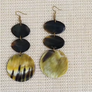 ชุดต่างหูหมุดรูปเขาควายทรงกลมทำด้วยมือต่างหูสำหรับงานแต่งงานแบบคลาสสิกไม่เหมือนใคร - Product Image 5