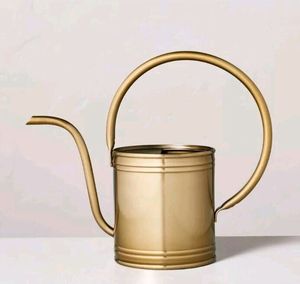 Arrosoir au design populaire, finition dorée, arrosoir pour la maison et le jardin, grande capacité, arrosoir décoratif en métal - Product Image 2