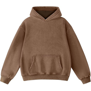 <b>Classic</b> Charcoal <b>Grey</b> Acid Wash <b>Hoodie</b> <b>Men</b> Distressed Vintage <b>Pullover</b> Heavyweight Fleece Streetwear Oversized <b>Sweatshirt</b> - Product Image 4