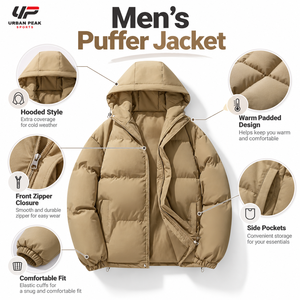 Chaqueta de plumón para hombre de alta calidad con detalles refinados en el cuello, cremallera frontal segura y diseño cómodo para el invierno. - Product Image 6