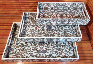 Nueva Bandeja Rectangular Decorativa para Servir, Bandeja de Madera con Estampado Esmaltado, las Mejores Herramientas de Cocina, Bandeja Decorativa para Mesa - Product Image 3