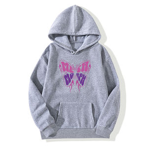 Haut de gamme pour femme, respirant et écologique, pour sports d'hiver, en coton 100% (360g), avec logo frontal, à manches courtes, tricoté, style sweat à capuche - Product Image 1