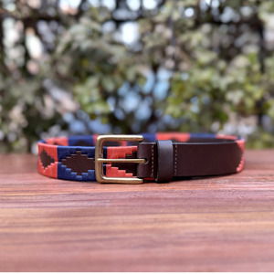 Genuine Water Buffalo Leather Polo Belt Premium Nylon Thread 35mm Width Heavy Hand Finish Durable Zinc Alloy Buckle Customized - Product Image 3