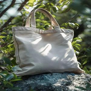 Bolsas de Tela de Algodón Orgánico con Logotipo Personalizado, Bolsas de Compra Grandes de Lona en Blanco Reciclables y Ecológicas, Regalos Promocionales - Product Image 3