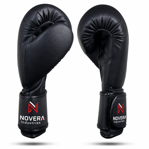 Gants de boxe en cuir véritable imperméables à doigts complets, design à lacets, évacuation de l'humidité, respirants, pour le sparring - Vente en gros - Product Image 2