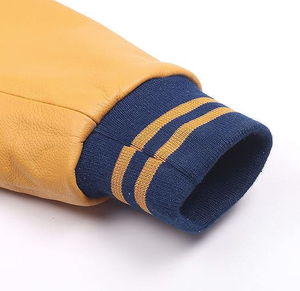 Men Wool Body Leather Sleeve Varsity <b>Jacket</b> Custom Logo Chenille Embroidery <b>Jacket</b> Men - Product Image 3