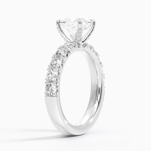 Anillo BOJ 0128 con Corte Princesa, Plata 925, Anillo Solitario de Diamantes con Engaste Francés de Lujo, 2ct, Color D, VVS1, Moissanita, Certificado GRA - Product Image 2