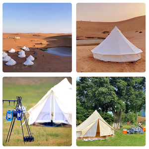 Tente cloche en toile ignifuge et imperméable pour glamping en extérieur, nouveau design, 3M, 4M, 5M, 6M, 7M, avec deux portes, en vente - Product Image 5