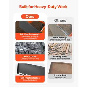 Piastra di Montaggio Universale 3/8 per Skid Steer, Facile da Installare, Capacità di Carico 7000 lbs, Piastre per Caricatore in Acciaio Resistente Compatibili con Kubota - Product Image 4