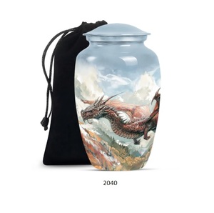 Urna Funeraria Grande Personalizada de Color Dragón para Cremación de Adultos, Diseño Moderno de Latón y Aluminio para Cenizas Humanas, Venta al por Mayor - Product Image 3