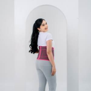 Corsé de Carbón de Bambú Nano de Calidad Superior con Diseño Moderno y Colores Elegantes Rosa y Turquesa para Abdomen y Cintura - Product Image 1