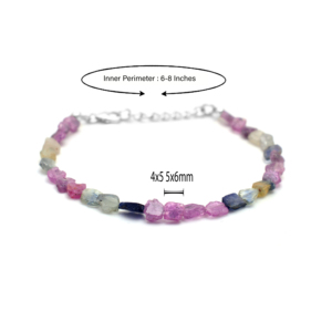 Natural Sapphire Classic Strand <b>Bracelet</b> 925 Sterling Silver Smooth Gemstone Handmade Unique Design High Quality Third Fashion - Product Image 2