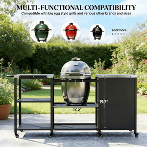 Outdoor Bar Cart with Grill <b>Table</b> for Outdoor <b>BBQ</b> Grilling - Product Image 6