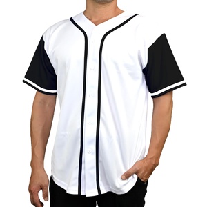 Camiseta de béisbol para hombre, camisetas con botones, camisetas de béisbol deportivas de equipo activo, camiseta de béisbol negra Lisa personalizada de ajuste cómodo - Product Image 6