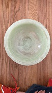 Handmade resin <b>white</b> swril decorative fruit <b>bowl</b> Glossy finishing <b>serving</b> bowlHigh Quality Polished - Product Image 4