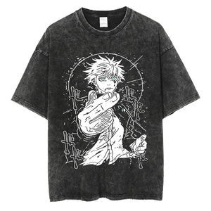เสื้อยืดผู้ชายไซส์ใหญ่พิมพ์ลายอนิเมะ สไตล์ฮิปฮอป คอกลม แขนสั้น ระบายอากาศได้ดี เป็นมิตรกับสิ่งแวดล้อม แห้งเร็ว ผ้าเจอร์ซีย์คอตตอน - Product Image 3