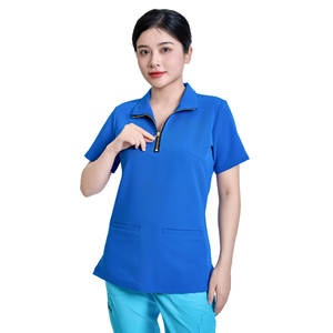 Combinaison de travail en toile de coton/PE/Spandex de qualité supérieure, confortable et pratique pour salon de beauté, dernier design, pour hôpital, faible MOQ, échantillon gratuit - Product Image 1