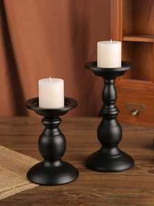 <b>Black</b> Tapered <b>Candlestick</b> Holder Heat Resistant Durable Home Decoration Customized Handmade Table Decor - Product Image 2
