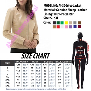 เสื้อแจ็คเก็ตหนังแกะสำหรับผู้หญิง Abnin International คอลเลคชั่นฤดูใบไม้ร่วง 2025 คุณภาพพรีเมียม ระบายอากาศได้ดี เป็นมิตรกับสิ่งแวดล้อม กันน้ำ - Product Image 6
