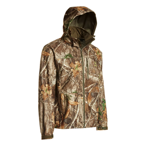 Vestes de chasse en softshell respirantes et imperméables Field Camo pour hommes, femmes et enfants, personnalisées, 100% polyester, activités de plein air - Product Image 4