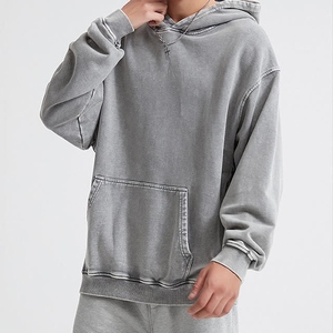 Sudadera con Capucha para Hombre, Estilo Relajado, Lavado Ácido, Diseño Moderno y de Alta Calidad, Talla Grande - Product Image 3
