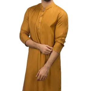 OEM Custom Kurta Style Turkish Men Shirts All Colors Cotton Long Sleeve Kurta Sets Men Indian Pakistani Salwar Kameez For Men