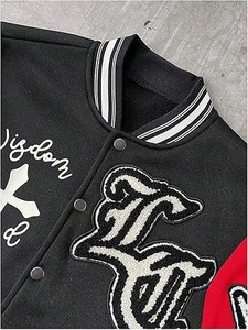 Top Quality Custom Logo Blank <b>Plain</b> <b>Varsity</b> <b>Jacket</b> Leather Sleeve Chenille Embroidery Vintage Letterman <b>Varsity</b> <b>Jacket</b> - Product Image 4