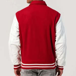 2026 Wholesale Custom latest designs Long Sleeve Winter <b>Jacket</b> <b>Plain</b> Blank <b>Varsity</b> Letterman <b>Jacket</b> for men - Product Image 4