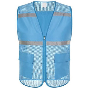 High Visibility Safety <b>Vest</b> with Reflective Strips Breathable Mesh Construction Workwear for Outdoor Security Traffic - Product Image 4