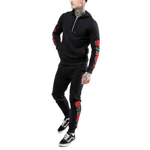 Chándal de algodón con estampado de brazo, chándales, sudaderas con capucha de felpa francesa y pantalones de chándal, conjunto para hombre, chándal - Product Image 1