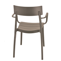 Chaise de salle à manger d'extérieur durable, empilable, en plastique PP, moderne, écologique, résistante aux intempéries, facile à nettoyer, mobilier de maison PAS Roma