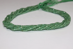 Cuentas Rondelle facetadas de cianita turquesa, hebra de 3mm y 13 pulgadas para fabricación de joyas con cianita verde Natural - Product Image 2